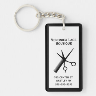 Beautician Crisp White   Key Ring