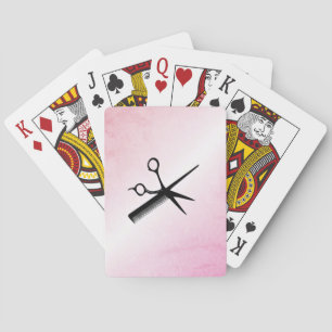Beautician Design Pink Playing Cards