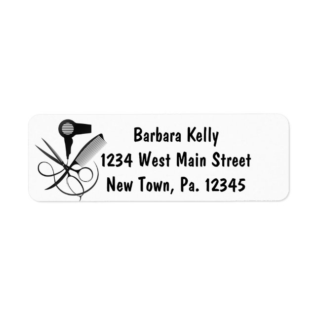 Beautician Return Address Label (Front)
