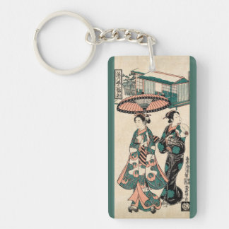 Beauties from Fukagawa. Triptych Key Ring