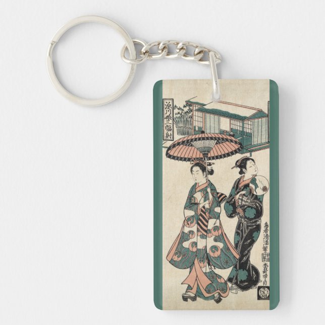 Beauties from Fukagawa. Triptych Key Ring (Front)