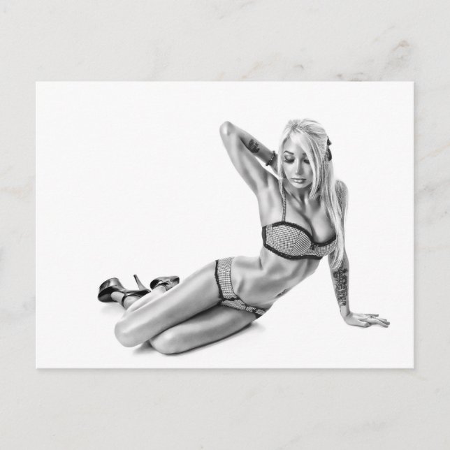 Beautiflul tattooed Suicidegirl Postcard (Front)