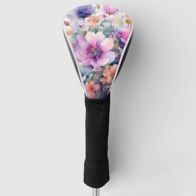Beautifu My Life, Blossoming Forth Golf Head Cover (Front)