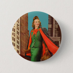 beautiful 1940s uptown girl 6 cm round badge