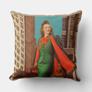 beautiful 1940s uptown girl cushion