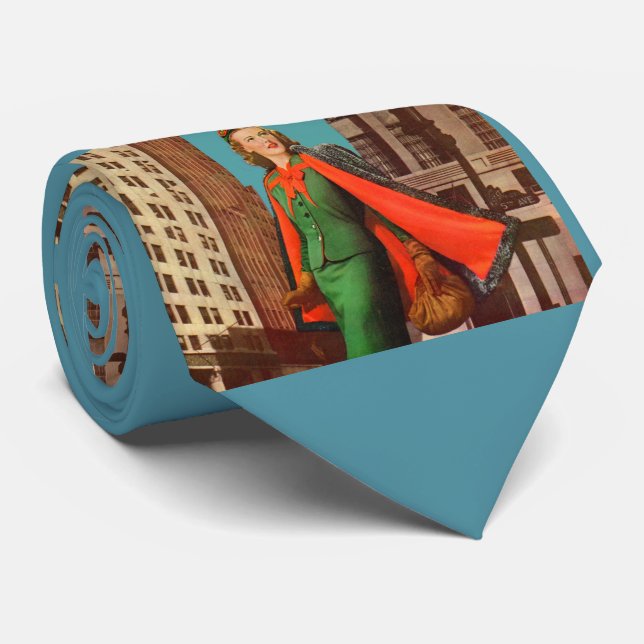 beautiful 1940s uptown girl tie (Rolled)