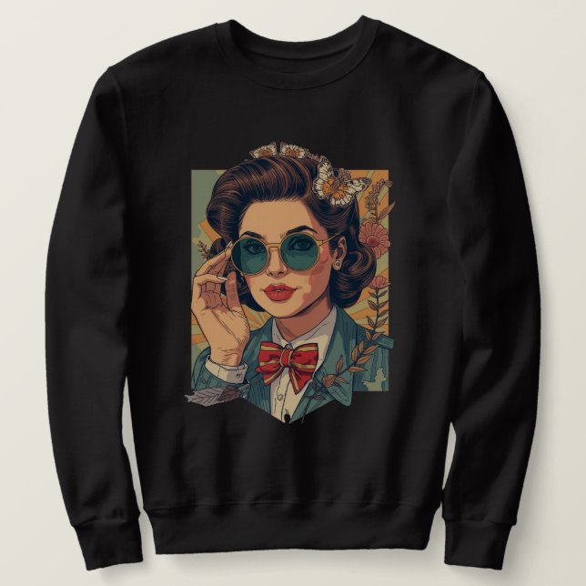 "Beautiful 19s Vintage Style Men's Sweatshirt  (Design Front)