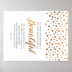 Beautiful, 1 Peter 3 Scripture Verse Poster