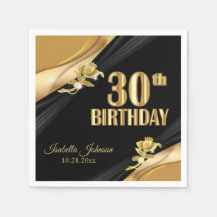 Beautiful 30th Birthday Napkin