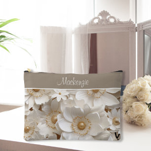 Beautiful 3D White Gardenia Wedding Accessory Pouch