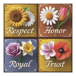 Beautiful 3D Wooden Signs with Uplifting Floral 