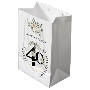 Beautiful 40th Anniversary  Medium Gift Bag