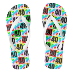 BEAUTIFUL 40TH BIRTHDAY BUTTERFLY THONGS