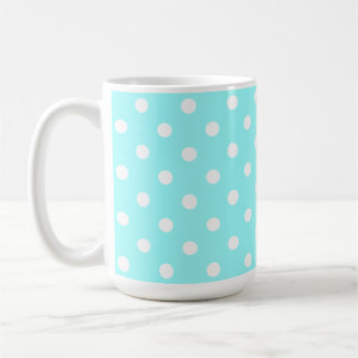 Beautiful 50's Green With White Polka Dots Coffee Mug