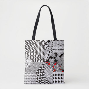 Beautiful 8-Point Quilting Block Tote Bag