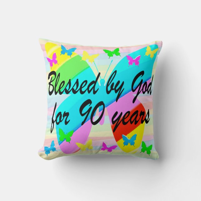 BEAUTIFUL 90TH BIRTHDAY GOD'S BLESSINGS PILLOW (Front)