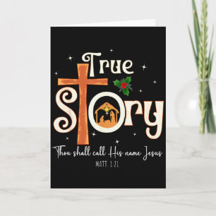 Beautiful A True Story Nativity Christian Christma Card