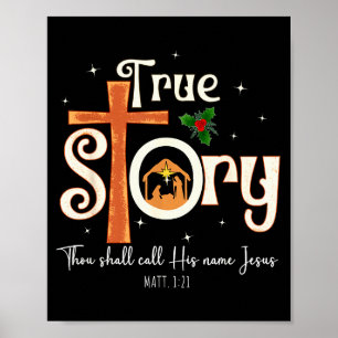 Beautiful A True Story Nativity Christian Christma Poster