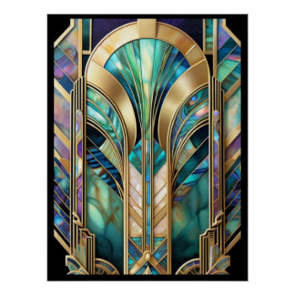 Beautiful Abalone Art Deco Poster. Poster