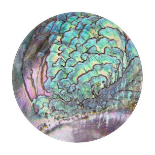 Beautiful Abalone Mother-of Pearl Blue Pink Cutting Board