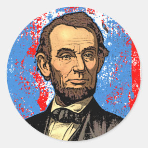 Beautiful Abraham Lincoln Portrait Classic Round Sticker