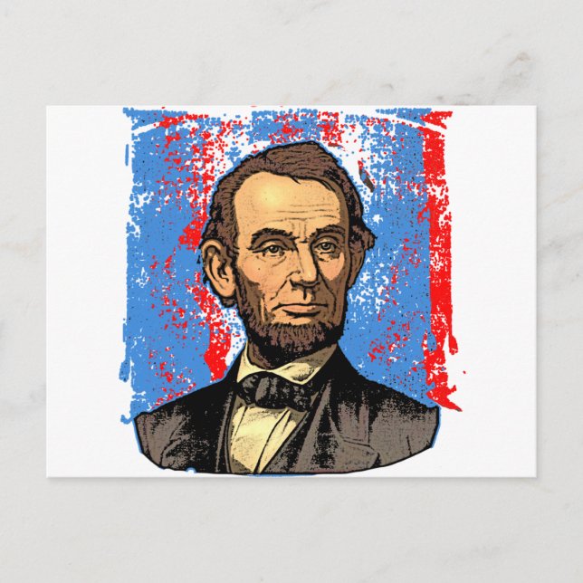 Beautiful Abraham Lincoln Portrait Postcard (Front)