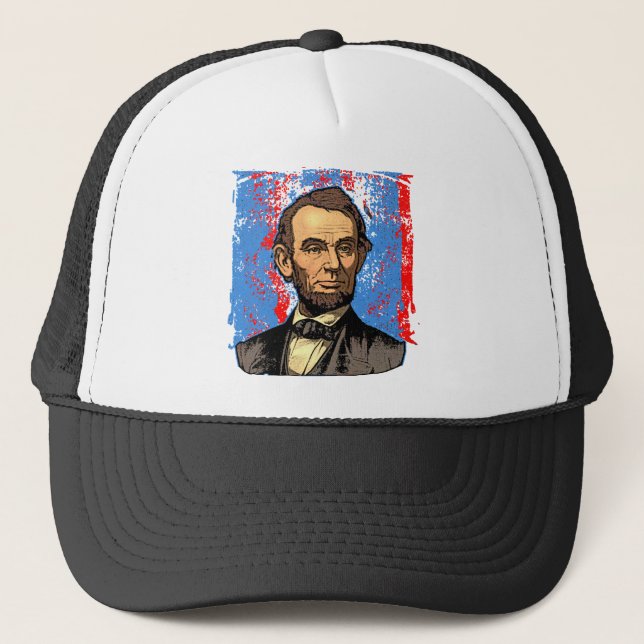 Beautiful Abraham Lincoln Portrait Trucker Hat (Front)