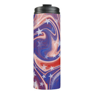 Beautiful Abstract 4th of July Independence Day Thermal Tumbler