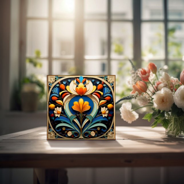 Beautiful Abstract Art Deco Ceramic Tile (Creator Uploaded)