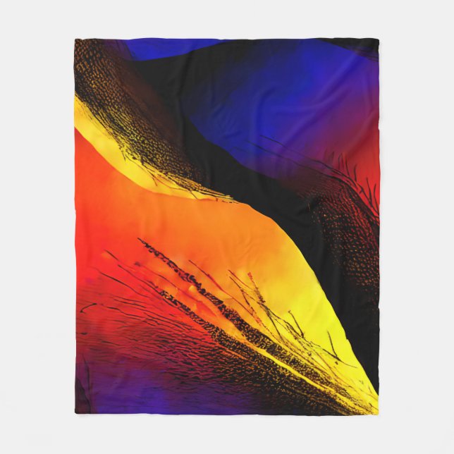 Beautiful Abstract Art on Dark Background  Fleece Blanket (Front)