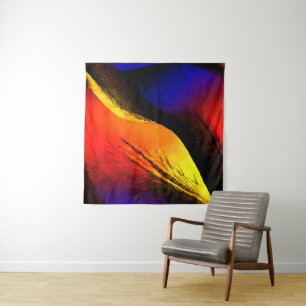 Beautiful Abstract Art on Dark Background Tapestry