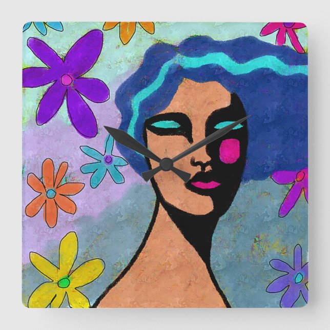 Beautiful Abstract Art Wall Clock (Front)