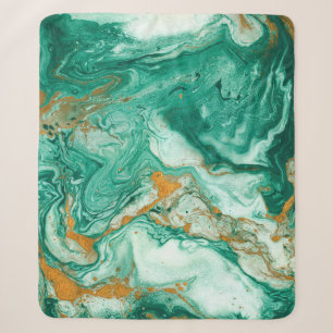 Beautiful abstract background. Golden and dark gre Sherpa Blanket