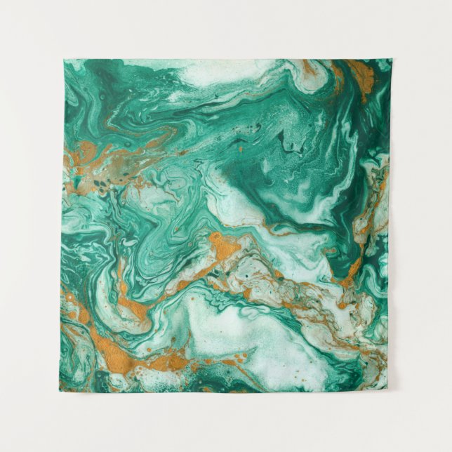 Beautiful abstract background. Golden and dark gre Tapestry (Front)