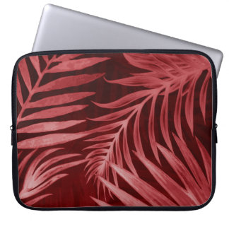 Beautiful abstract colour pink and red flowers on  laptop sleeve