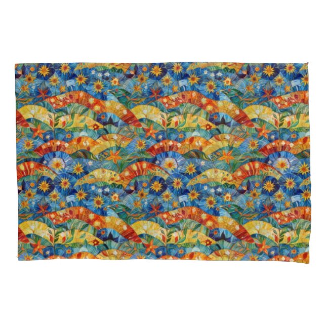 Beautiful abstract colourful design Pillowcase (Front-Left)