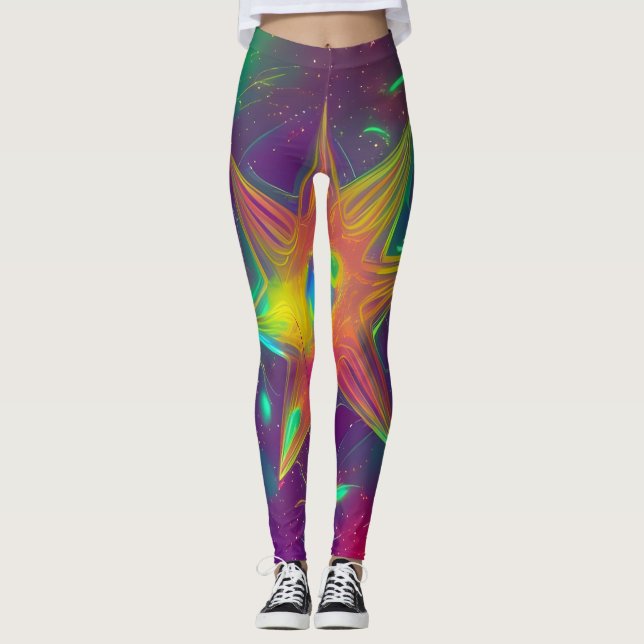 Beautiful Abstract Design Leggings (Front)