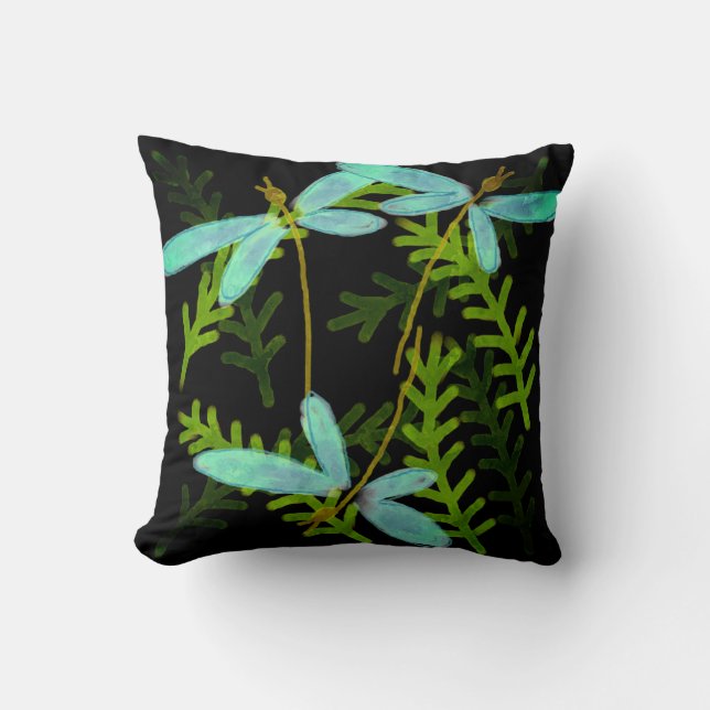 Beautiful Abstract Dragonflies  Cushion (Front)