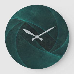 Beautiful Abstract Emerald Green  Large Clock