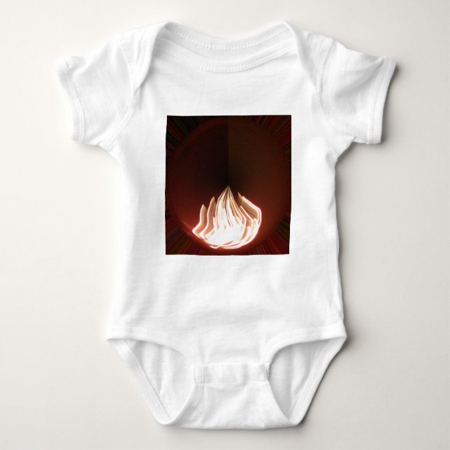 Beautiful Abstract Flame Art Print Baby Bodysuit (Front)