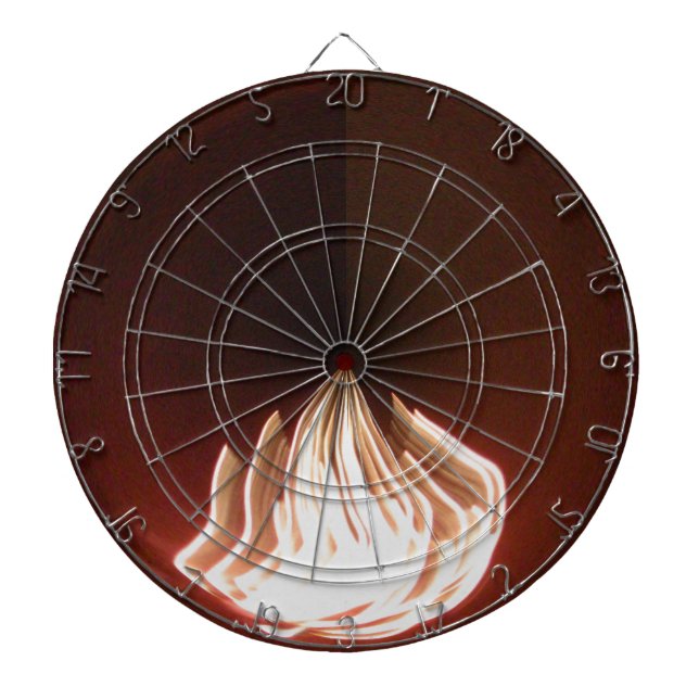 Beautiful Abstract Flame Art Print Dartboard (Front)