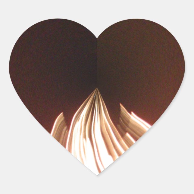Beautiful Abstract Flame Art Print Heart Sticker (Front)