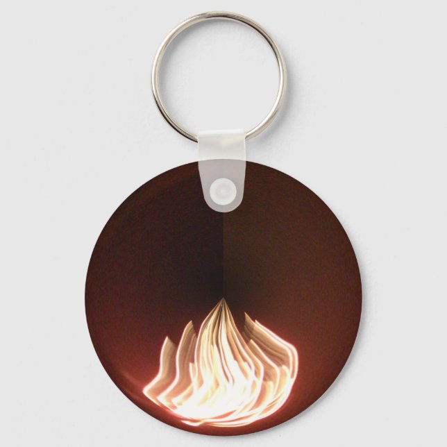 Beautiful Abstract Flame Art Print Key Ring (Front)