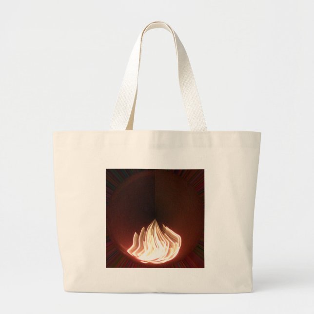 Beautiful Abstract Flame Art Print Large Tote Bag (Front)