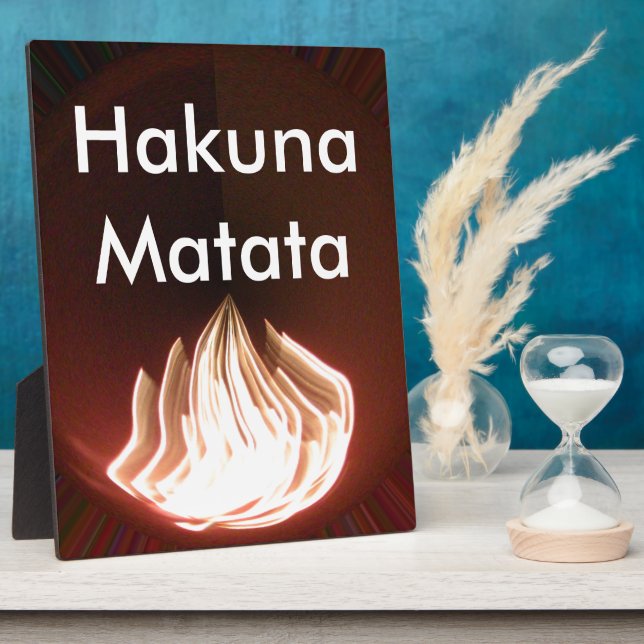 Beautiful Abstract Flame Art Print Plaque (Side)