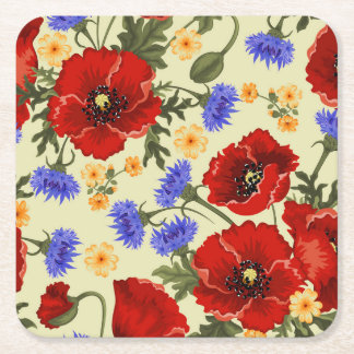 Beautiful Abstract Floral Sketch Coaster Set