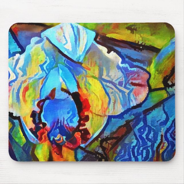 Beautiful abstract flower mouse pad (Front)