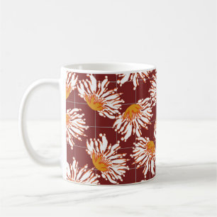 Beautiful abstract flower pattern art coffee mug