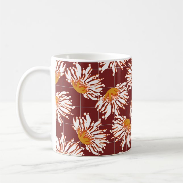 Beautiful  abstract flower pattern art  coffee mug (Left)