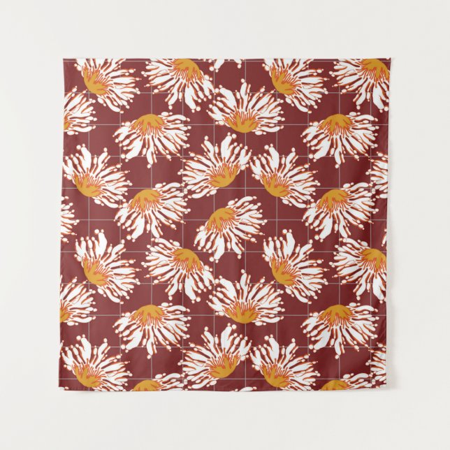 Beautiful  abstract flower pattern art  tapestry (Front)